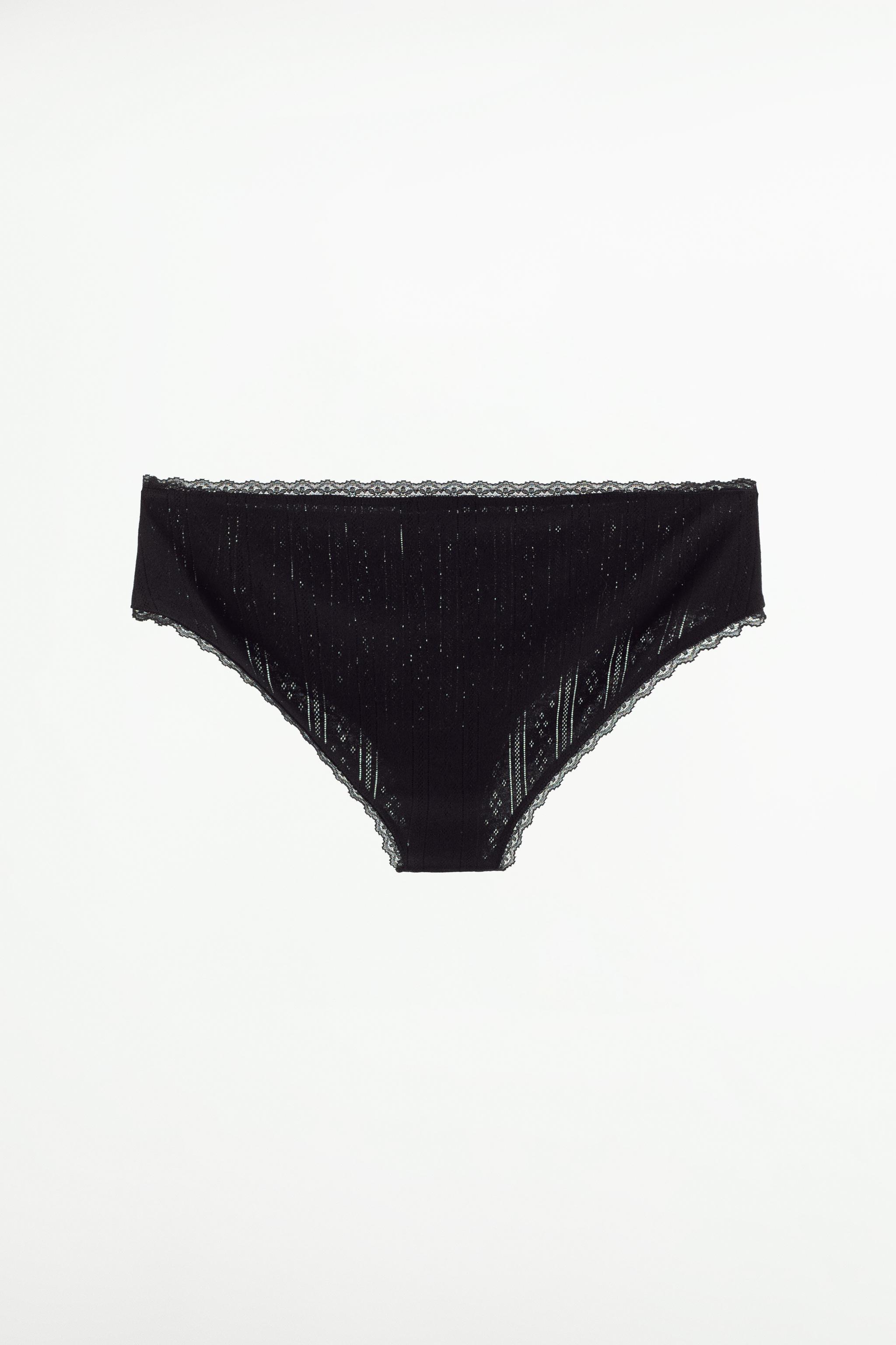 LACE TRIM POINTELLE PANTIES Product Image