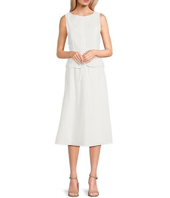 Sadie & Sage Eyelet Drawstring Waist Midi Skirt Product Image