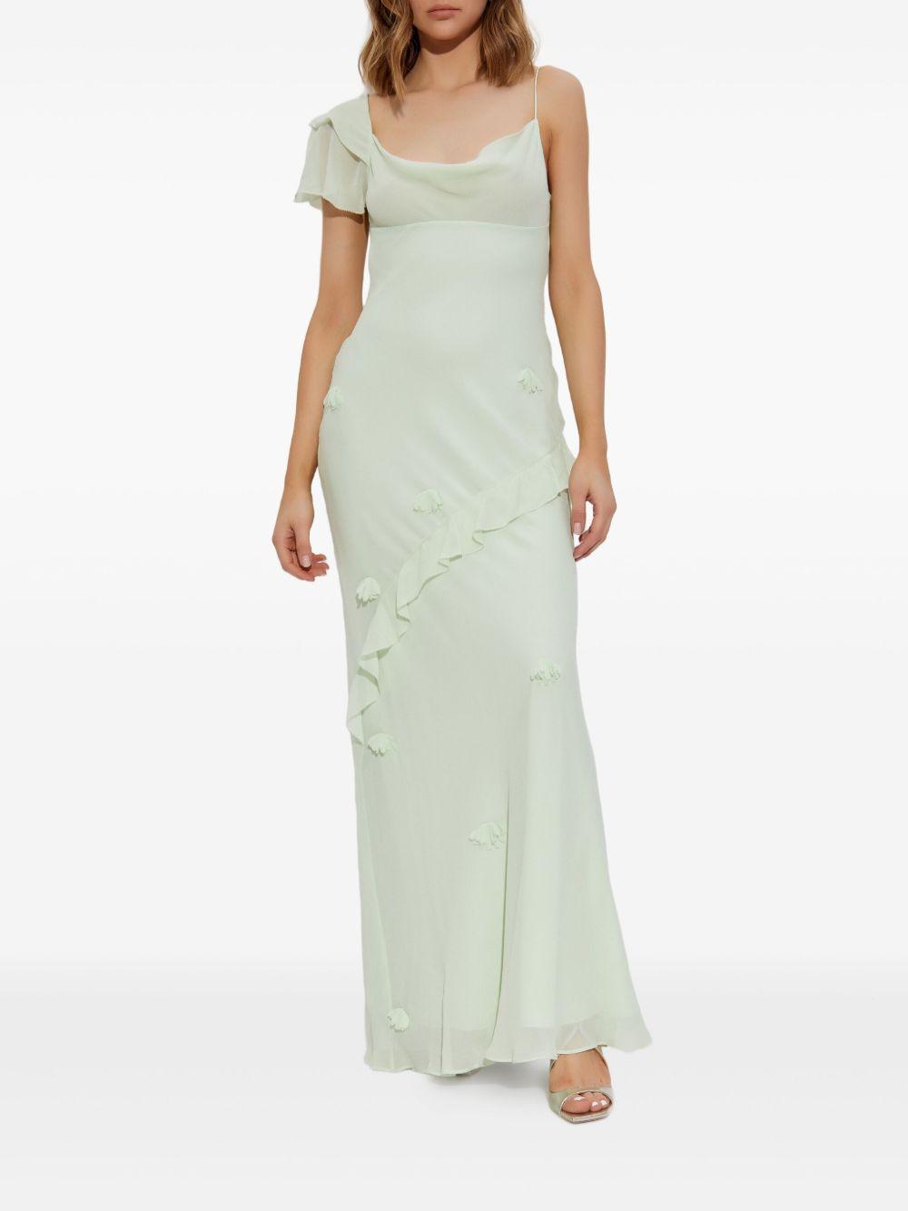 floral-appliqué georgette maxi dress Product Image