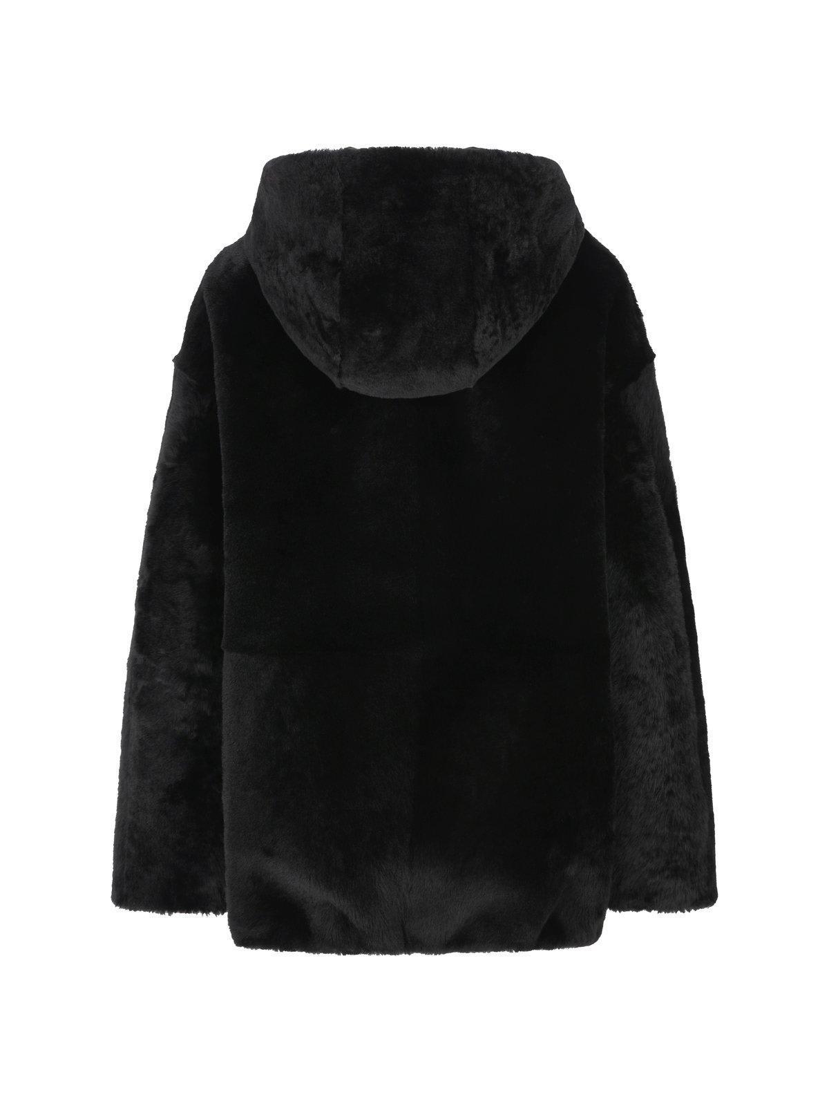 Shearling Jacket In Schwarz Product Image