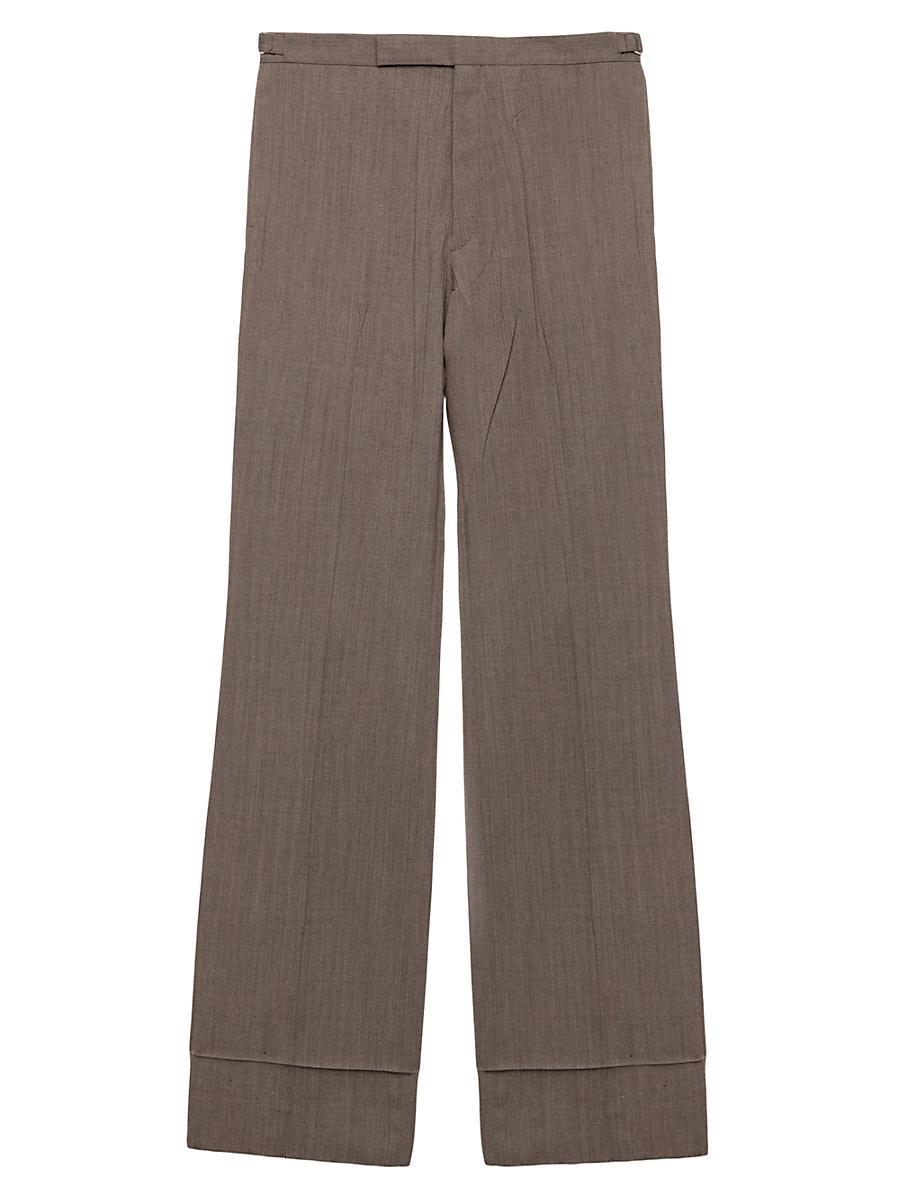 Mens Technical Wool Wide-Leg Trousers Product Image