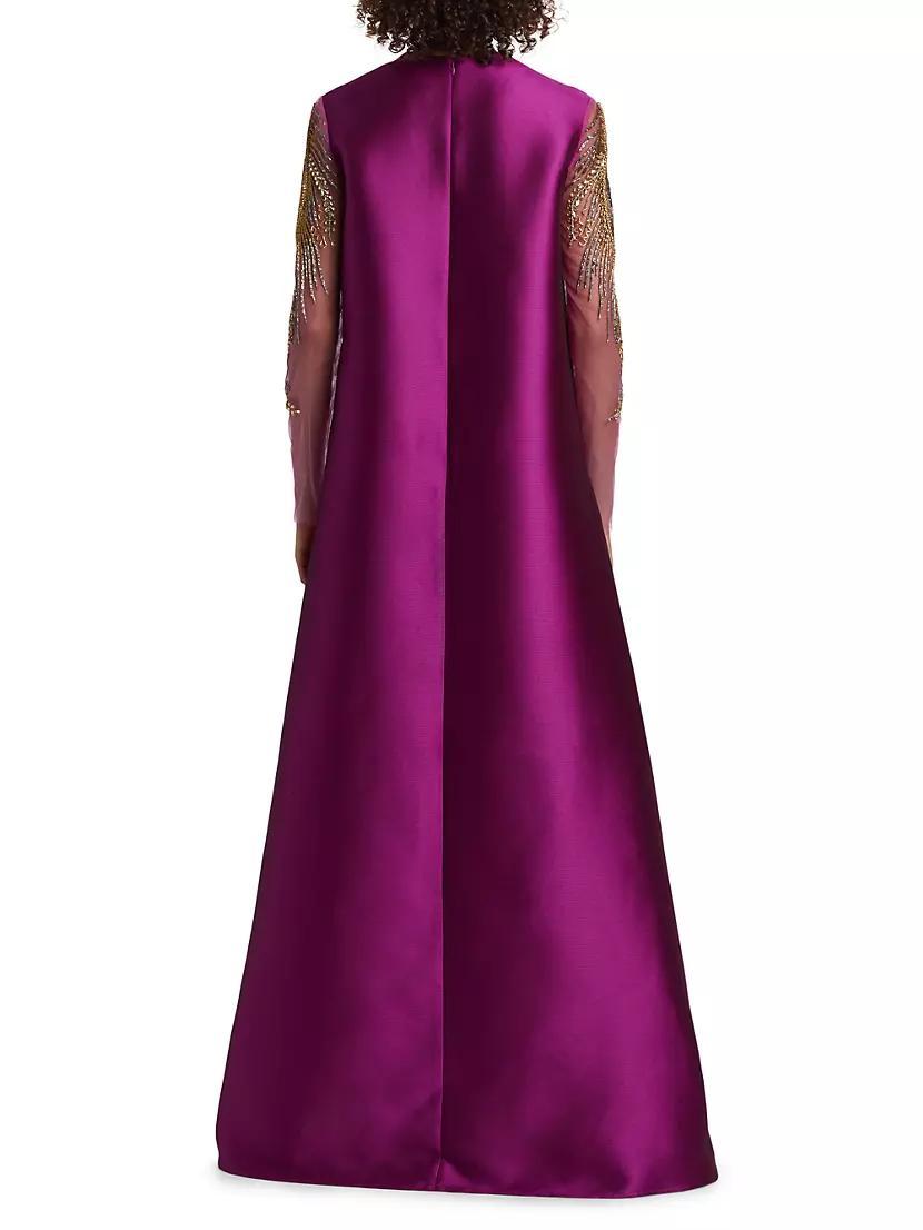 Embellished Sleeve A-Line Gown Product Image