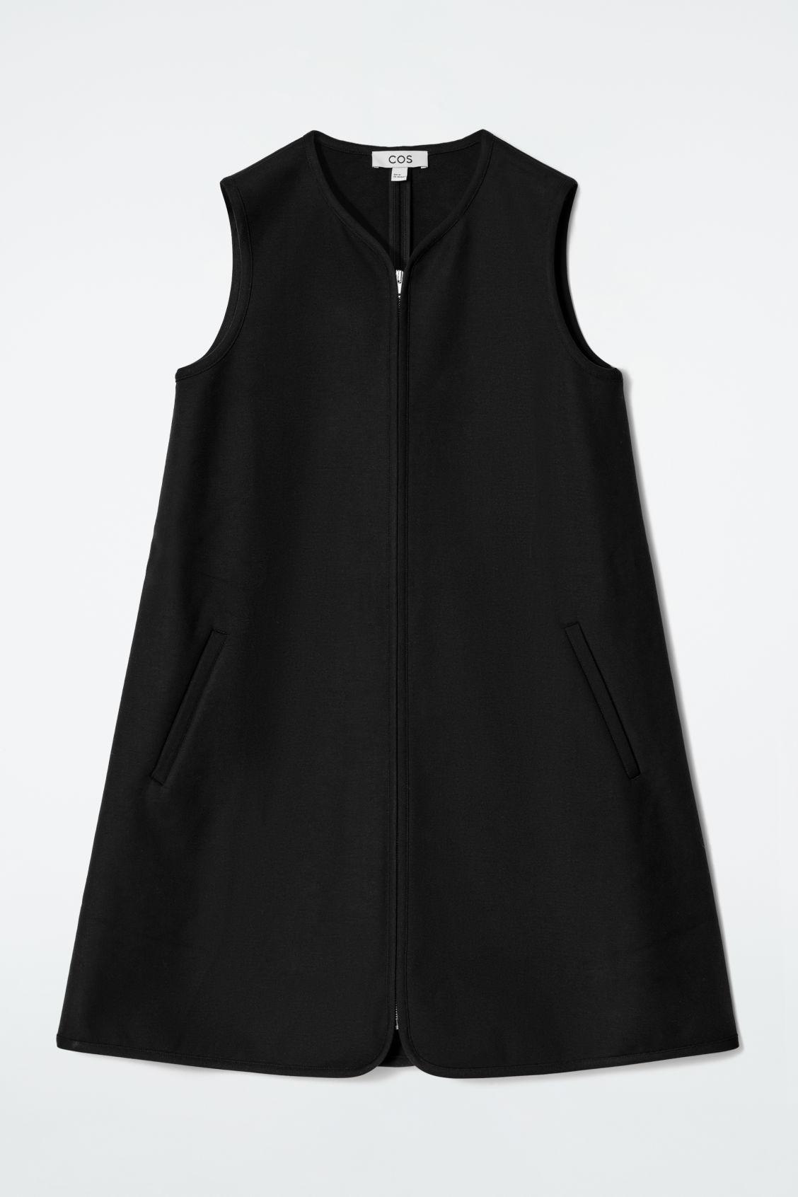 SCUBA-JERSEY ZIP-UP MINI DRESS Product Image