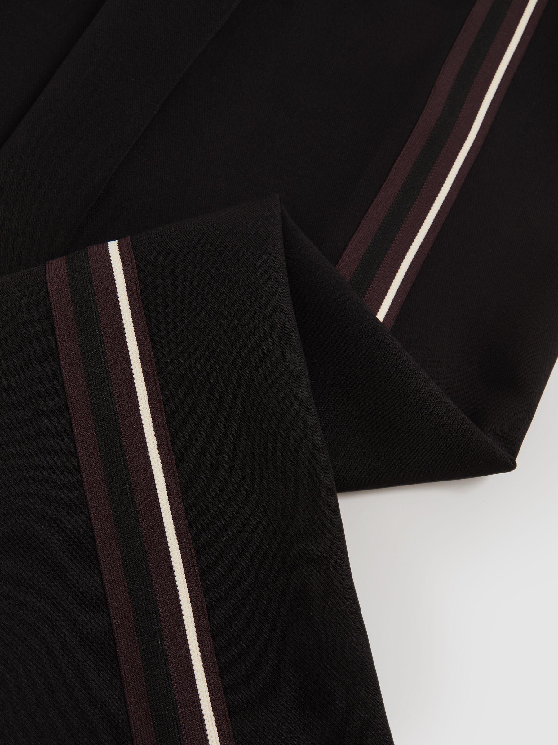 Side-Stripe Tapered Trousers in Black Product Image