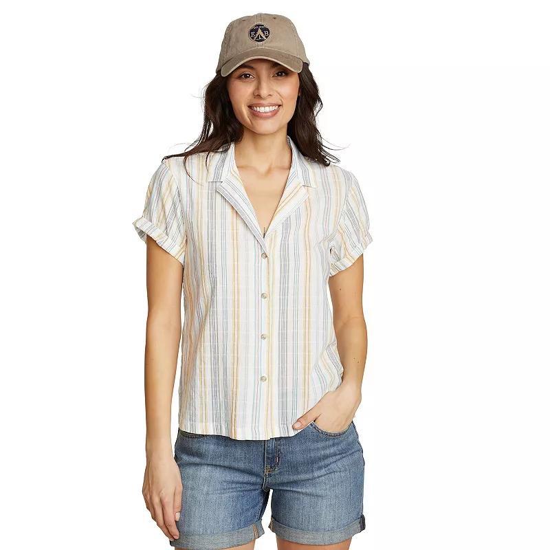 Womens Eddie Bauer Packable Camp Shirt White Product Image