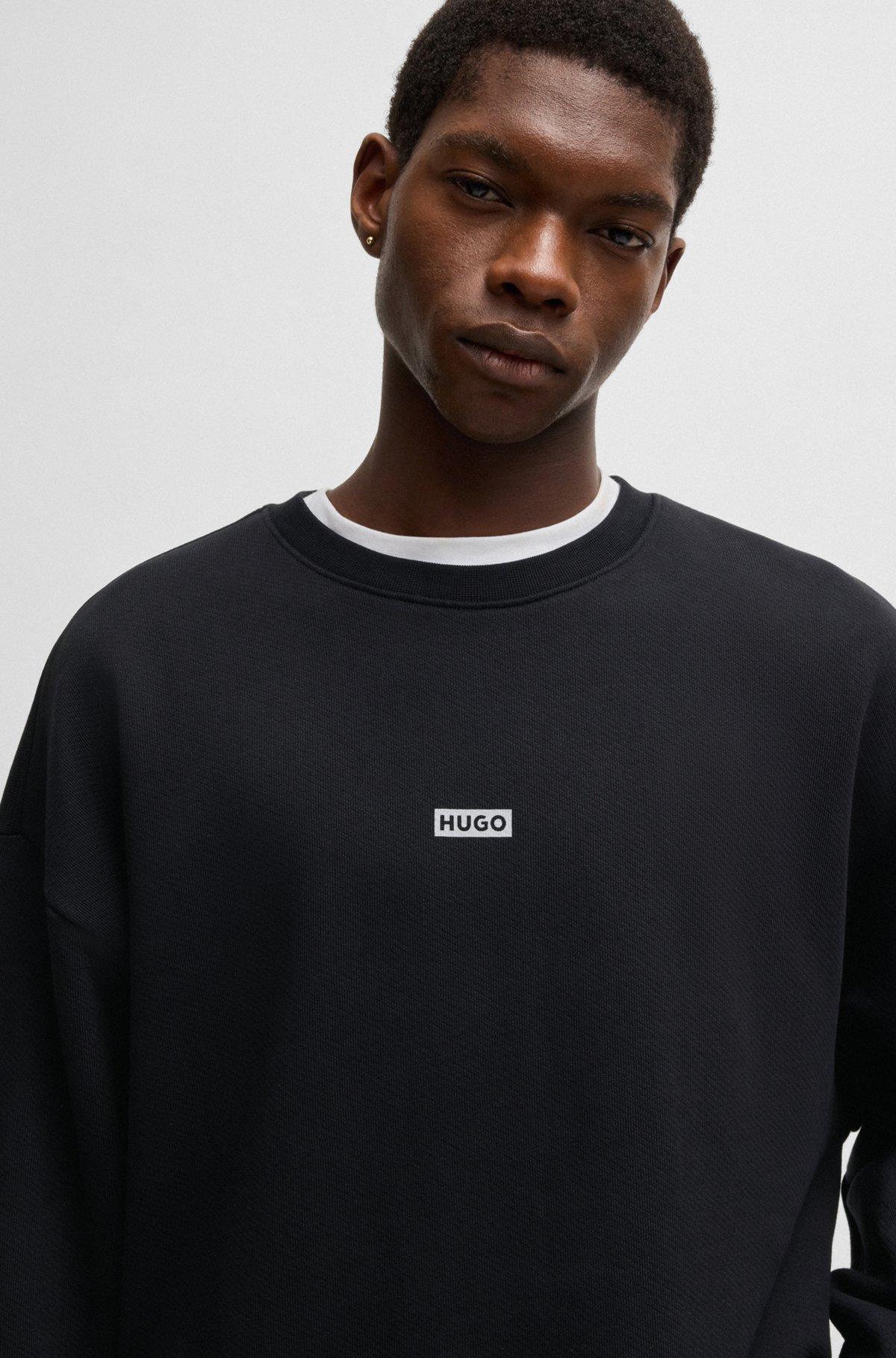 Cotton-terry sweatshirt with logo print Product Image