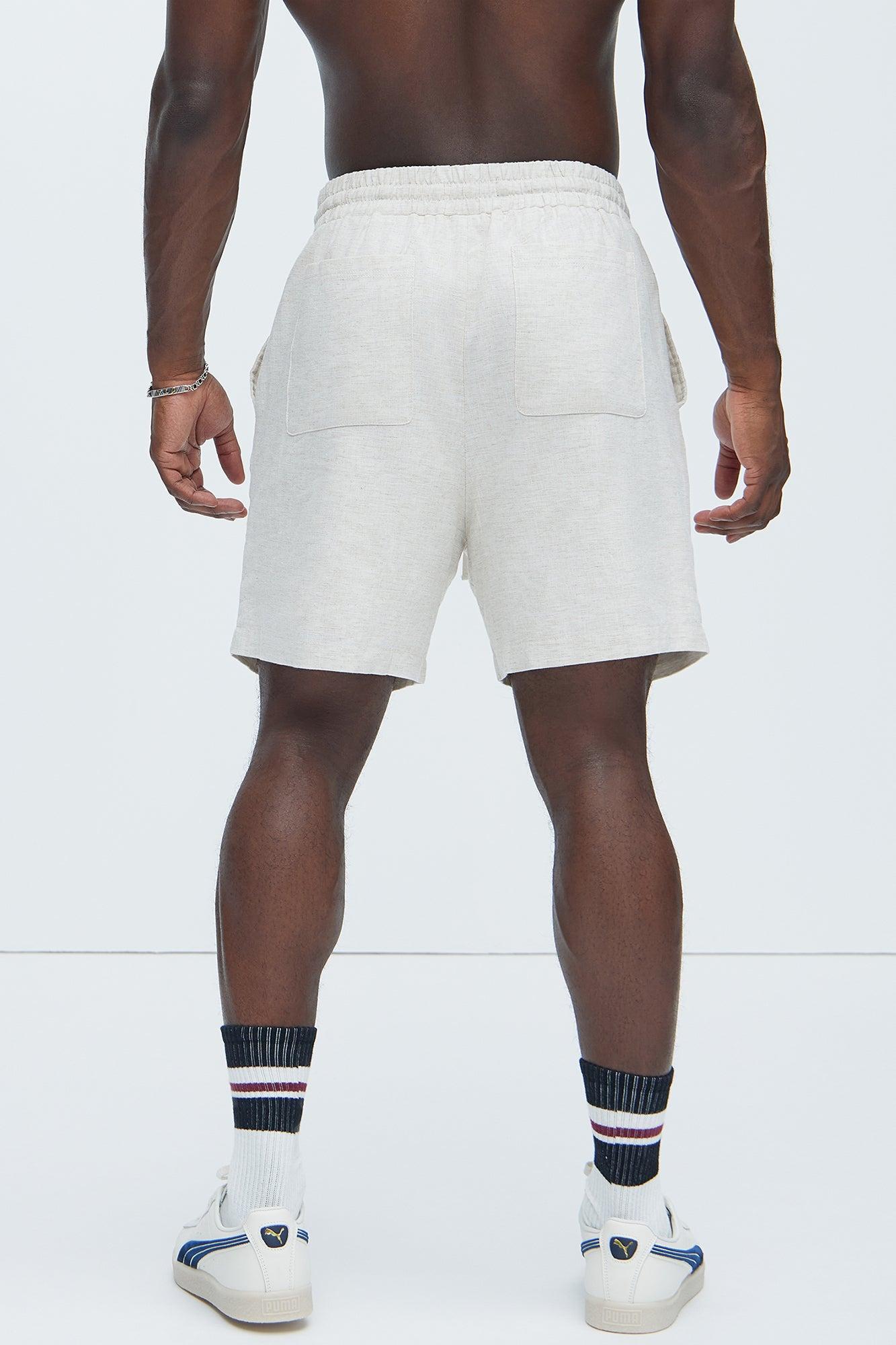 Bahamas Linen Shorts - Oatmeal Product Image