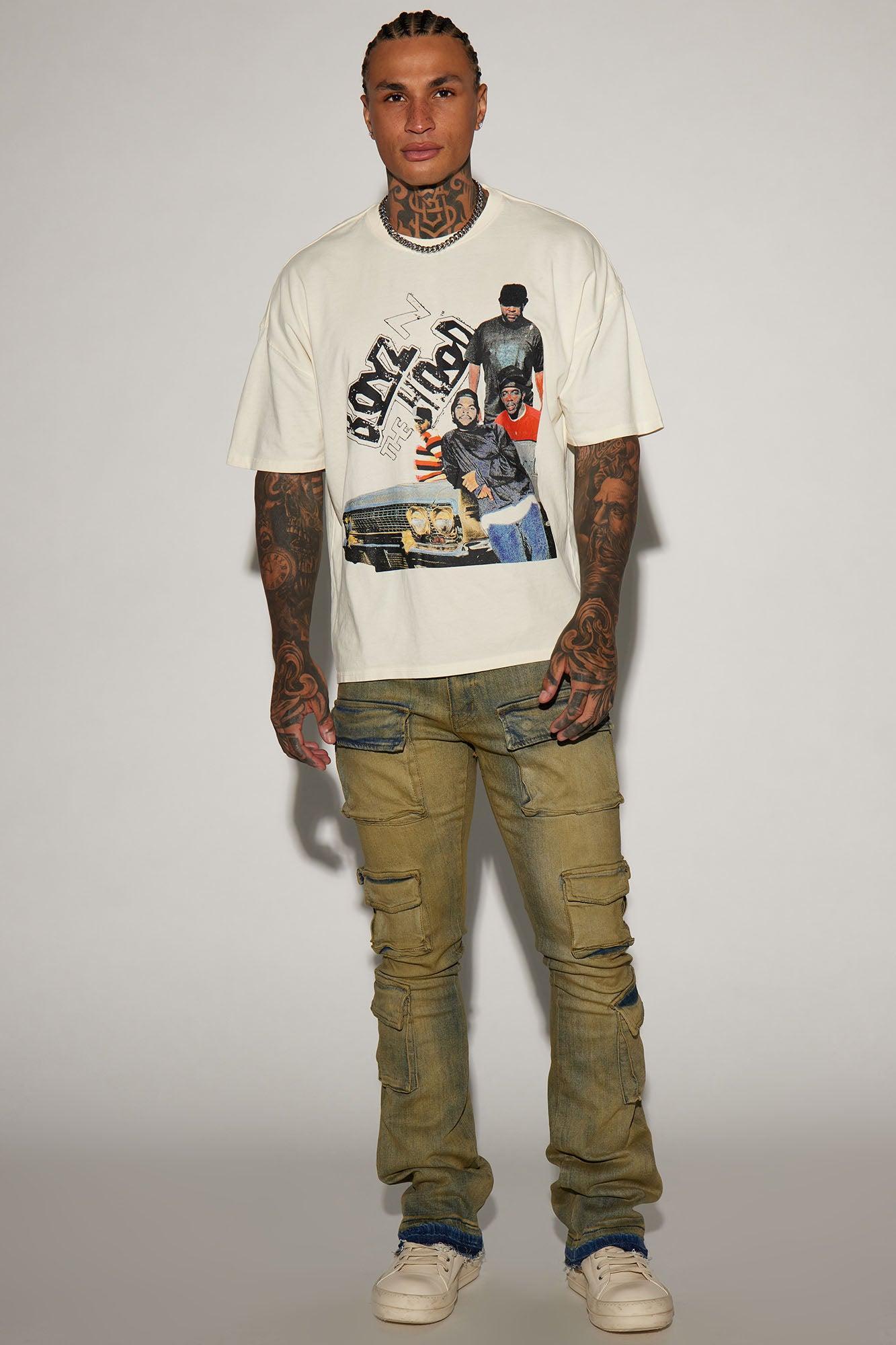 Boyz N The Hood Lowrider Oversized Short Sleeve Tee - Off White Product Image