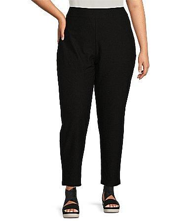 Eileen Fisher Washable Stretch Crepe Slim Leg Ankle Pants Product Image