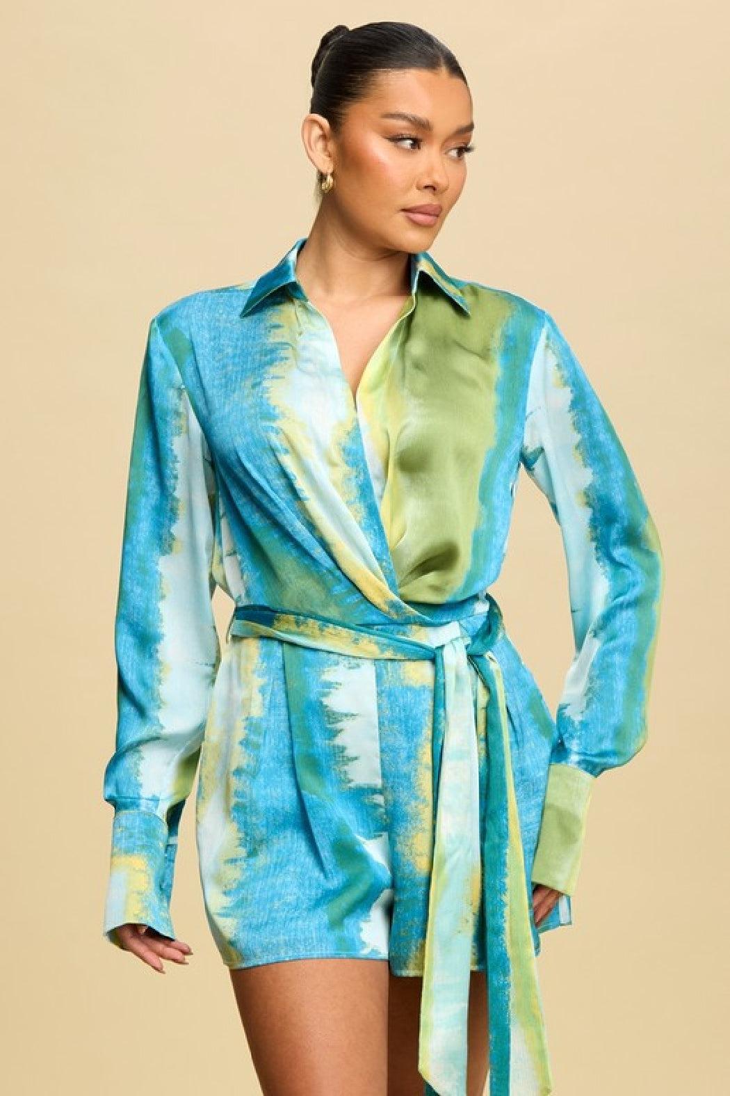 Maribel Tie Romper Product Image