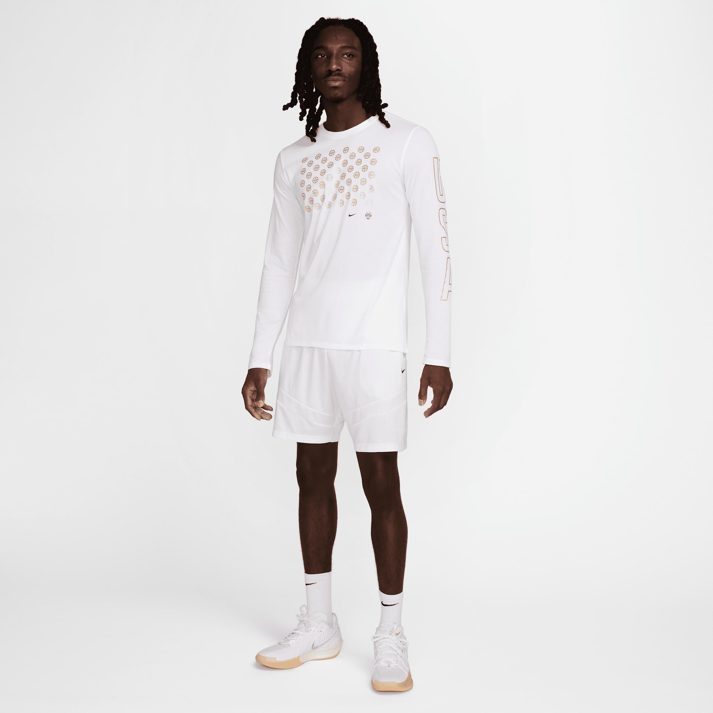 USAB Nike Mens Dri-FIT Basketball Long-Sleeve T-Shirt | FQ3638-100 Product Image