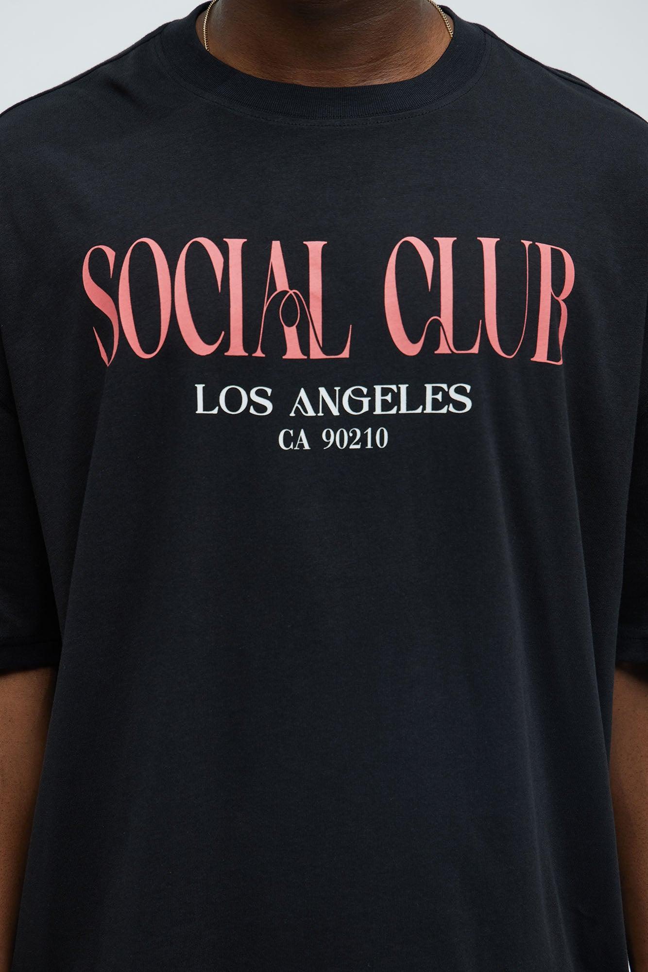 Social Club LA Oversized Short Sleeve Tee - Black Product Image
