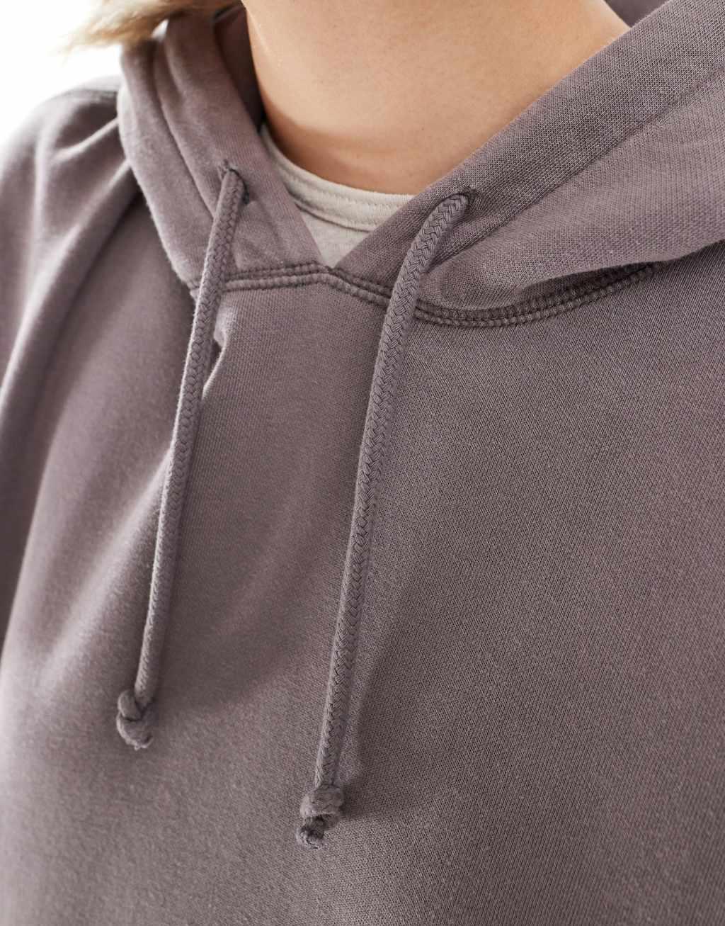 Weekday Essence hoodie in mole Product Image