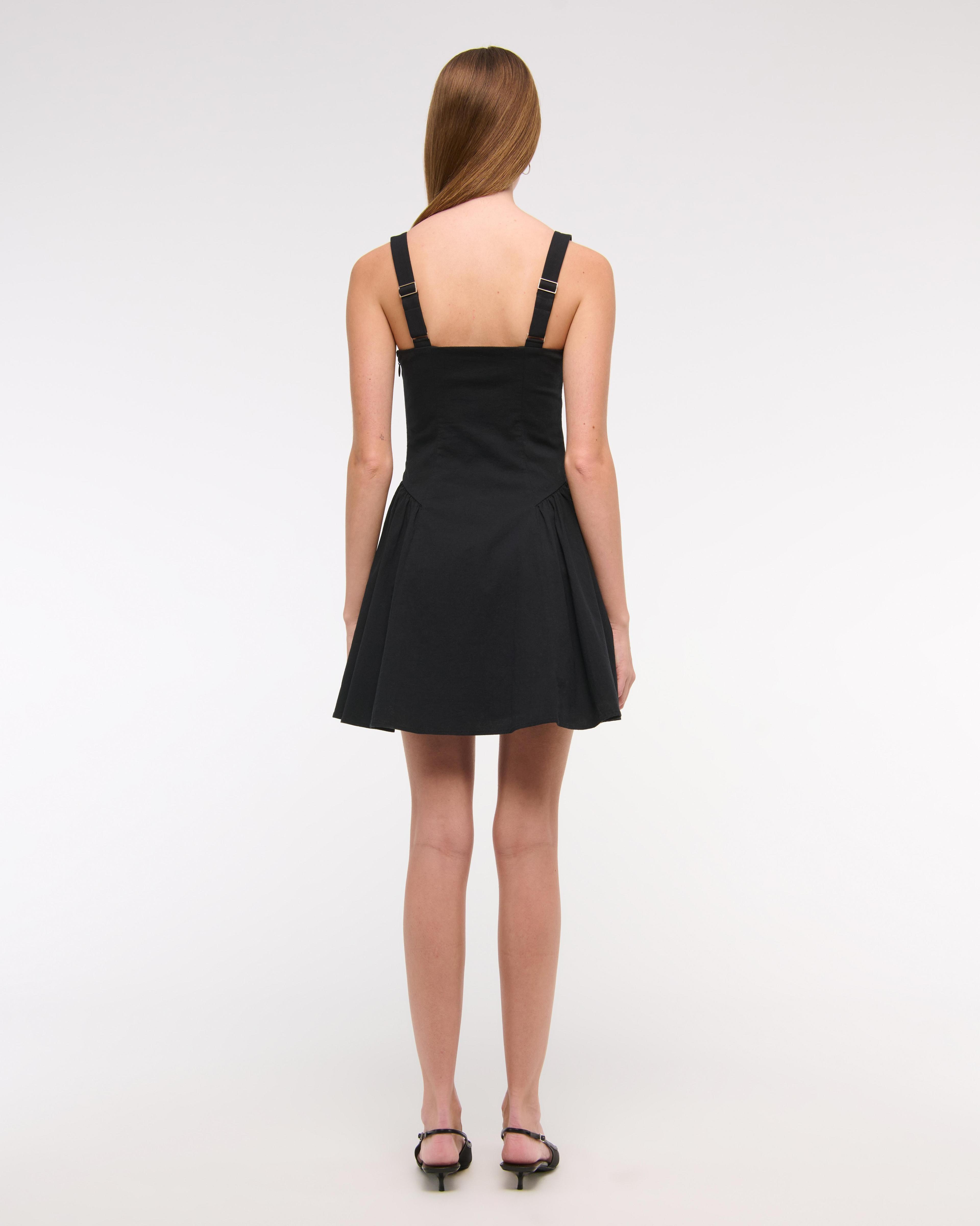 The A&F Mila Dipped-Waist Stretch Mini Dress Product Image