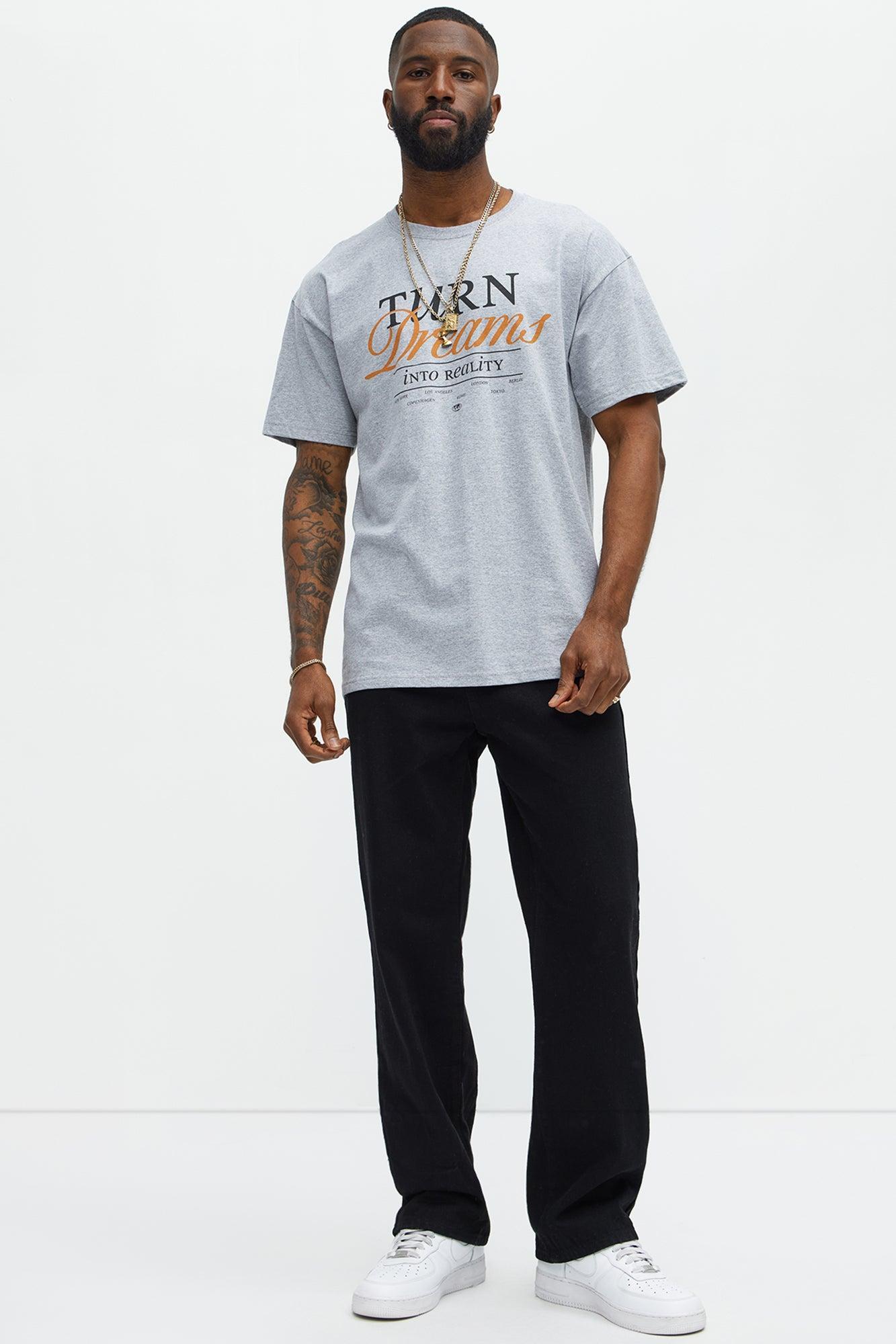 Turn Dreams Into Reality Short Sleeve Tee - Heather Grey Product Image
