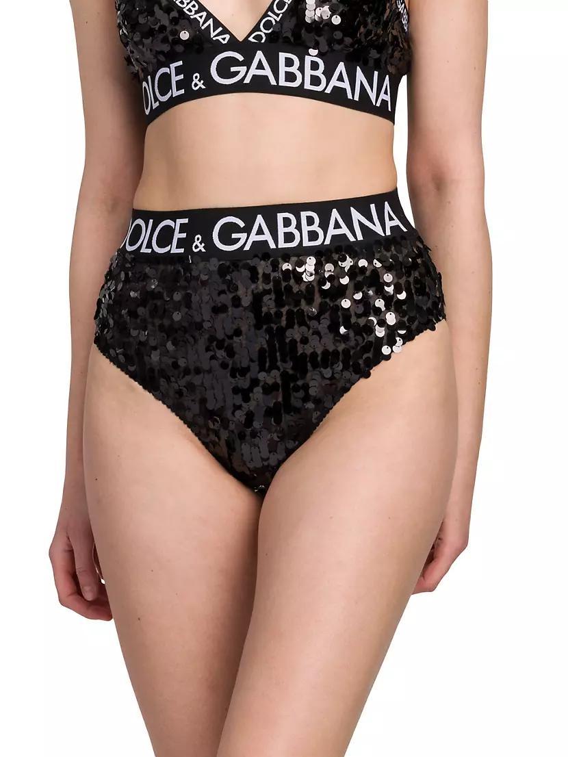 Sequin Logo Bikini-Cut Briefs Product Image