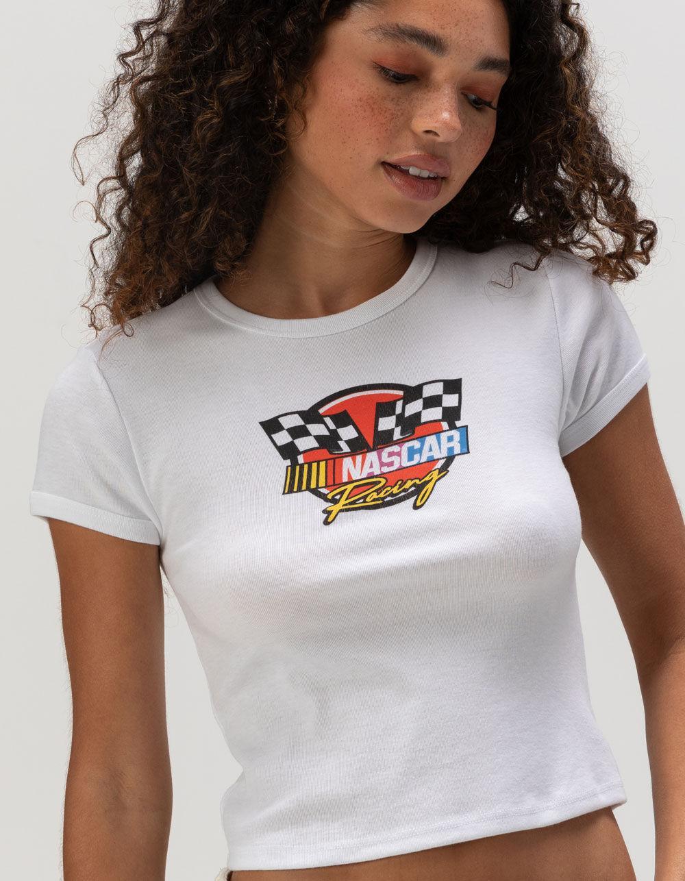 NASCAR Racing Womens Baby Tee - WHITE Product Image