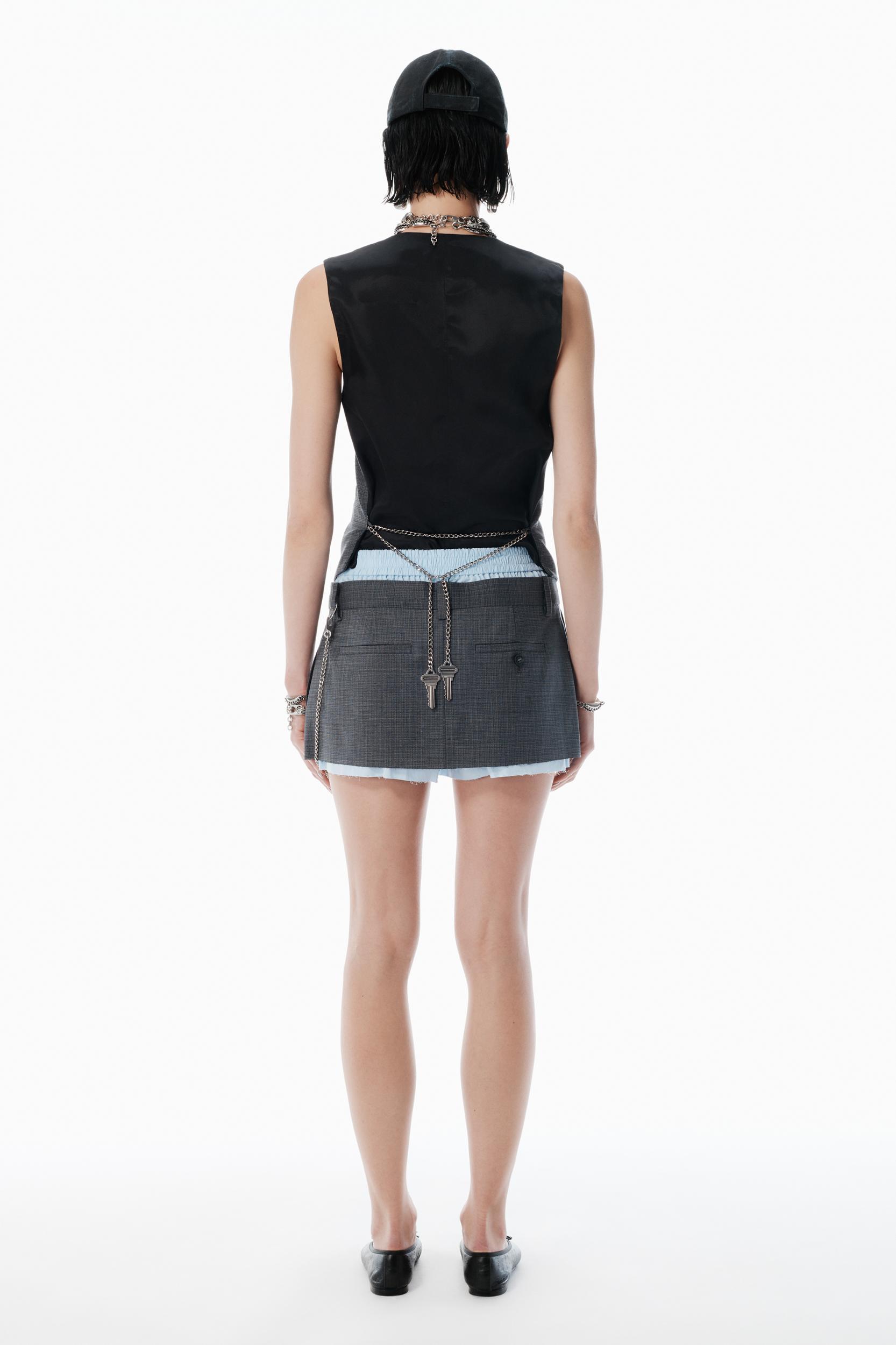 Grey Wool-blend Miniskirt Product Image