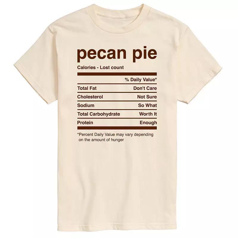 Men's Pecan Pie Nutritional Facts Graphic Tee,  Product Image
