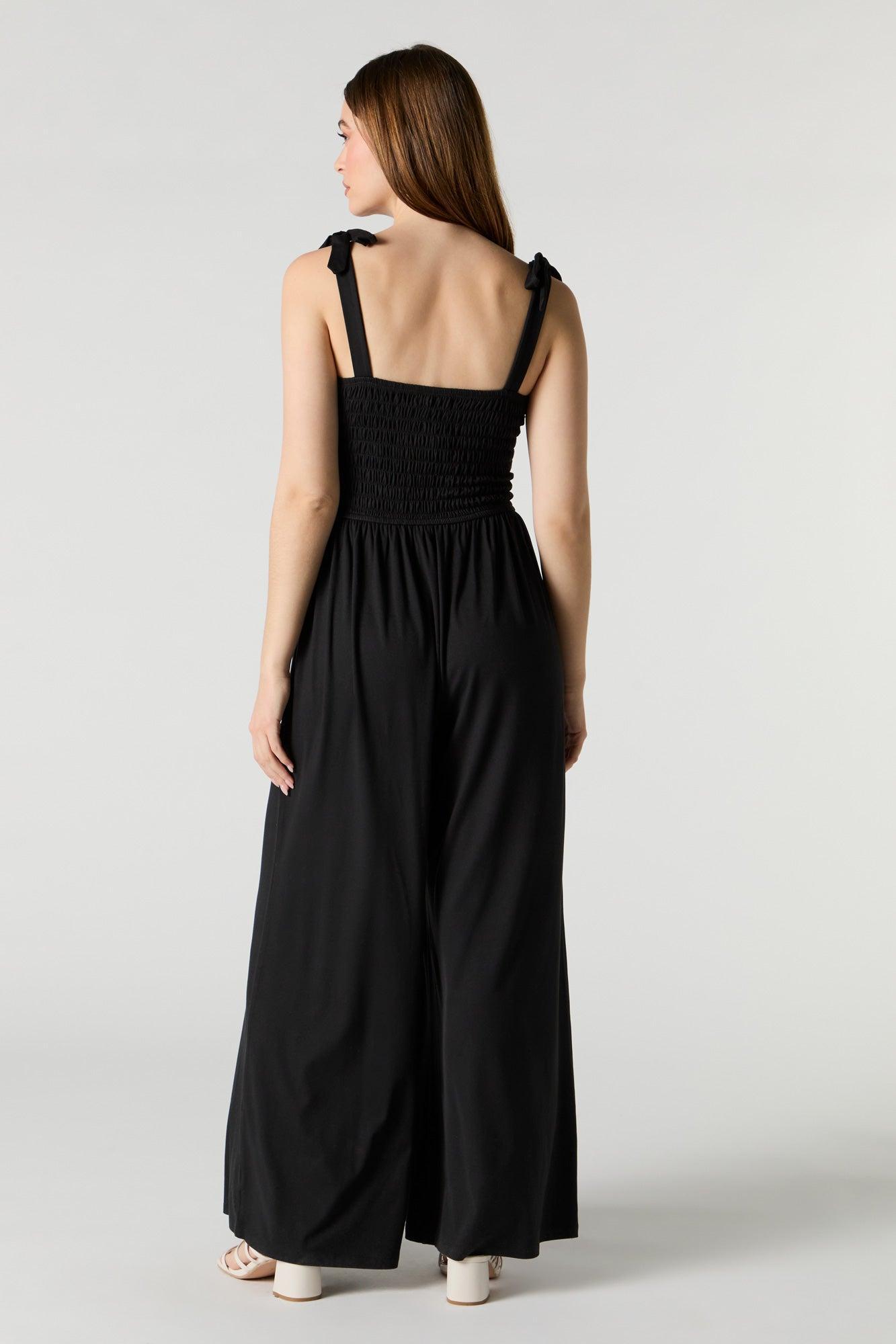 Smocked Wide Leg Jumpsuit Female Product Image