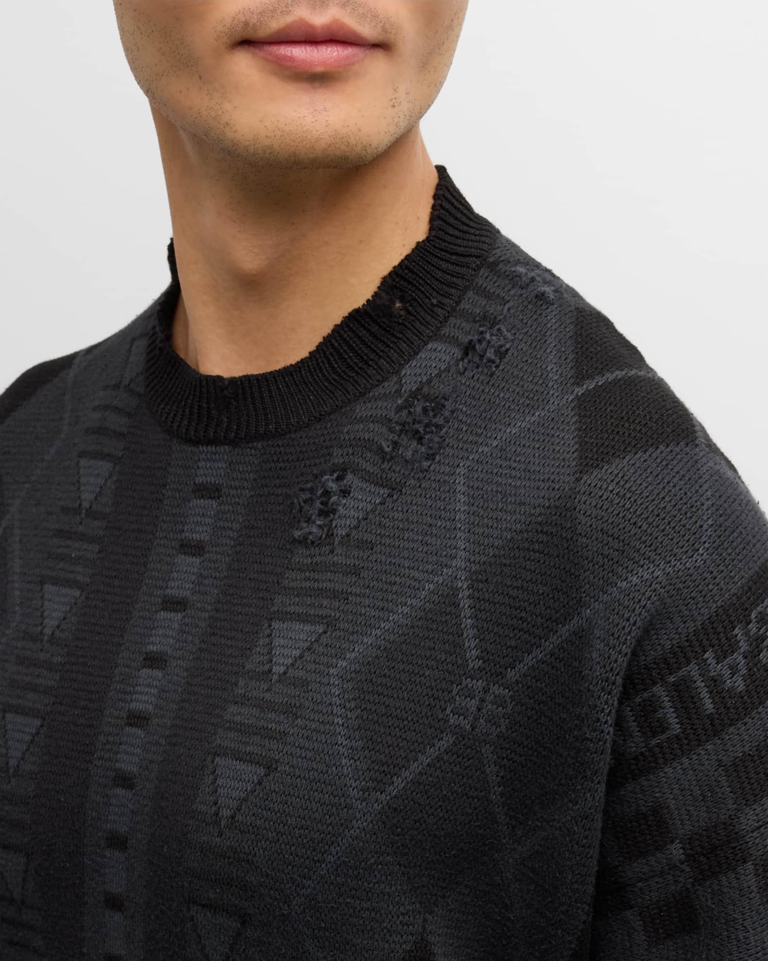 Men's Jacquard Crew Sweater Product Image