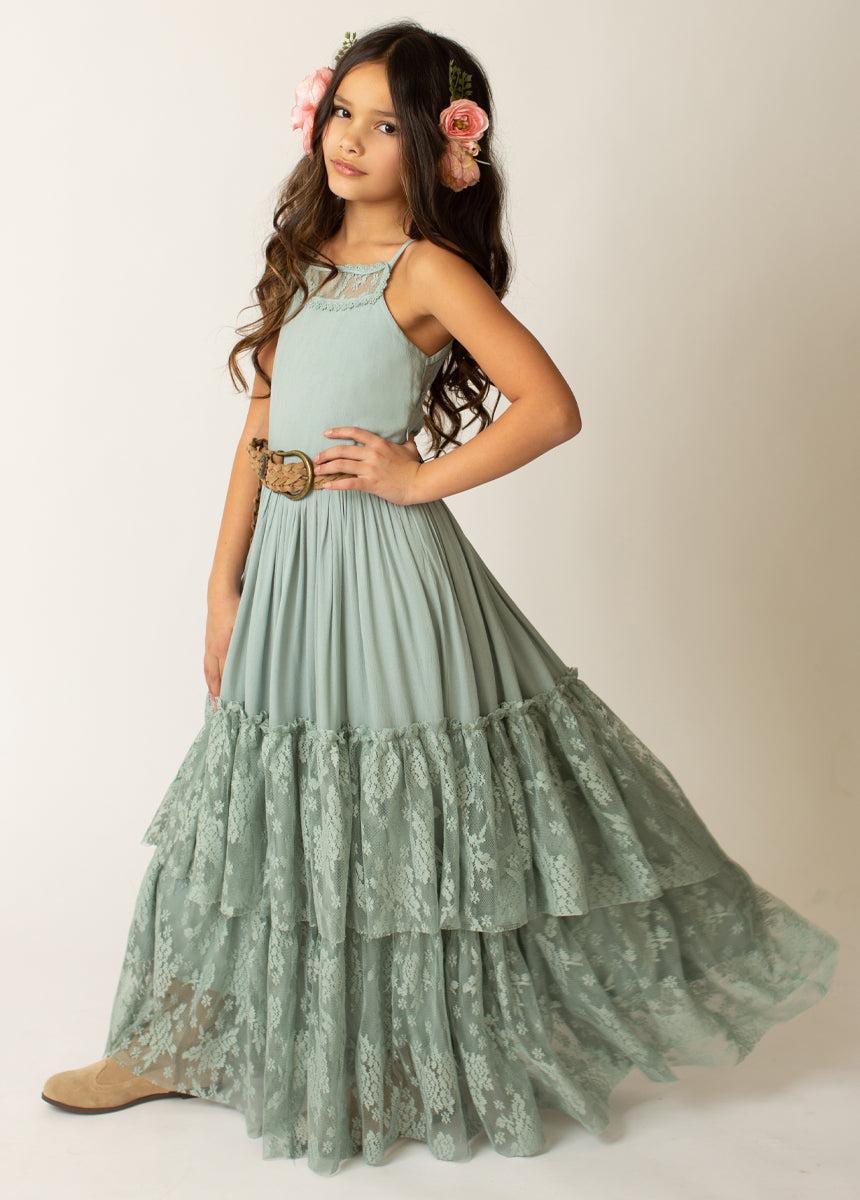 Catrin Dress in Seaglass Girls Product Image