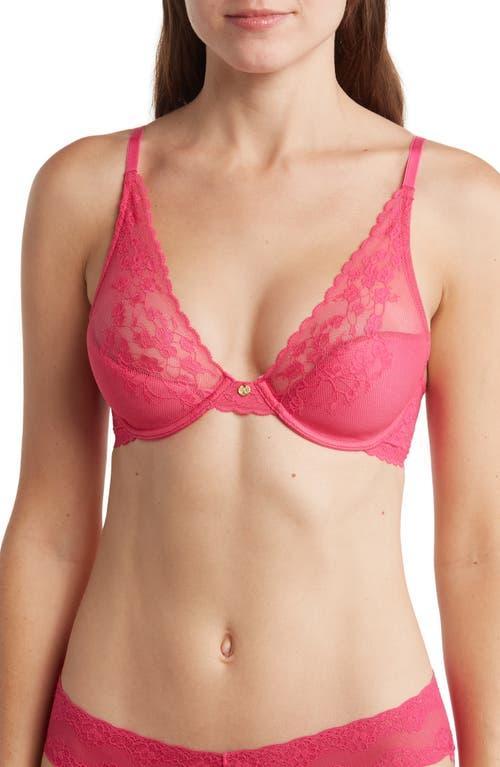 Natori Cherry Blossom Convertible Contour Underwire Bra (Bright Blush) Women's Bra Product Image