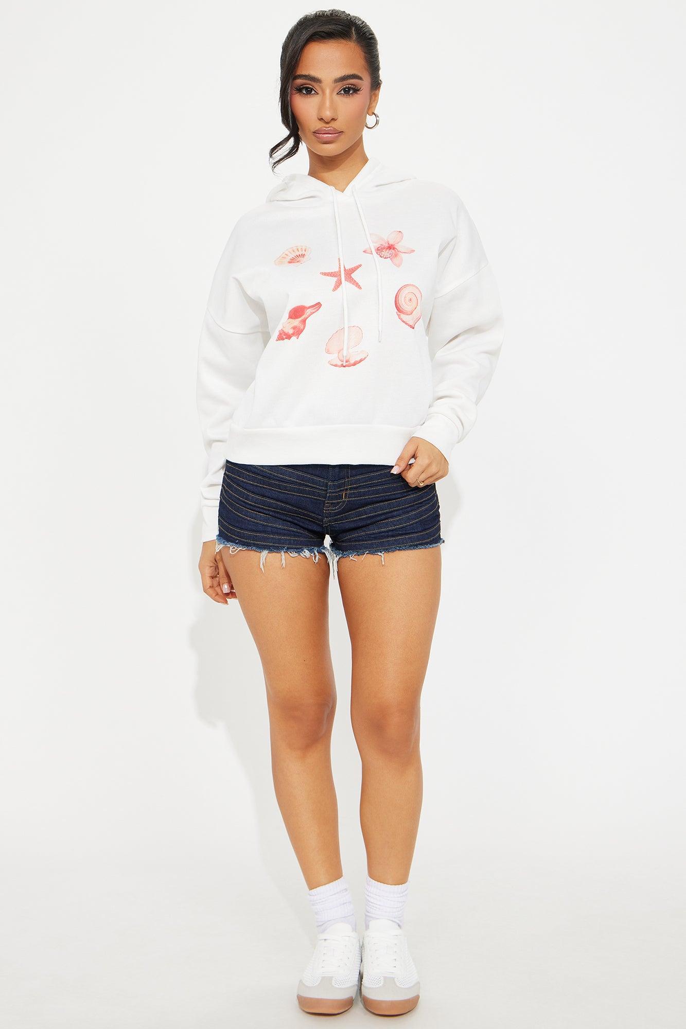 Sunkissed Shores Hoodie - Ivory Product Image