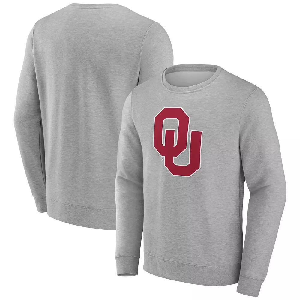 Men's Fanatics Gray Oklahoma Sooners Fleece Pullover Sweatshirt, Size: Large, Grey Product Image