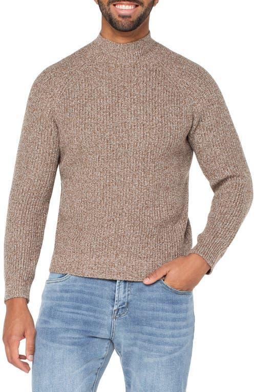 Liverpool Los Angeles Shaker Stitch Mock Neck Sweater (Chestnut Multi) Men's Sweater Product Image