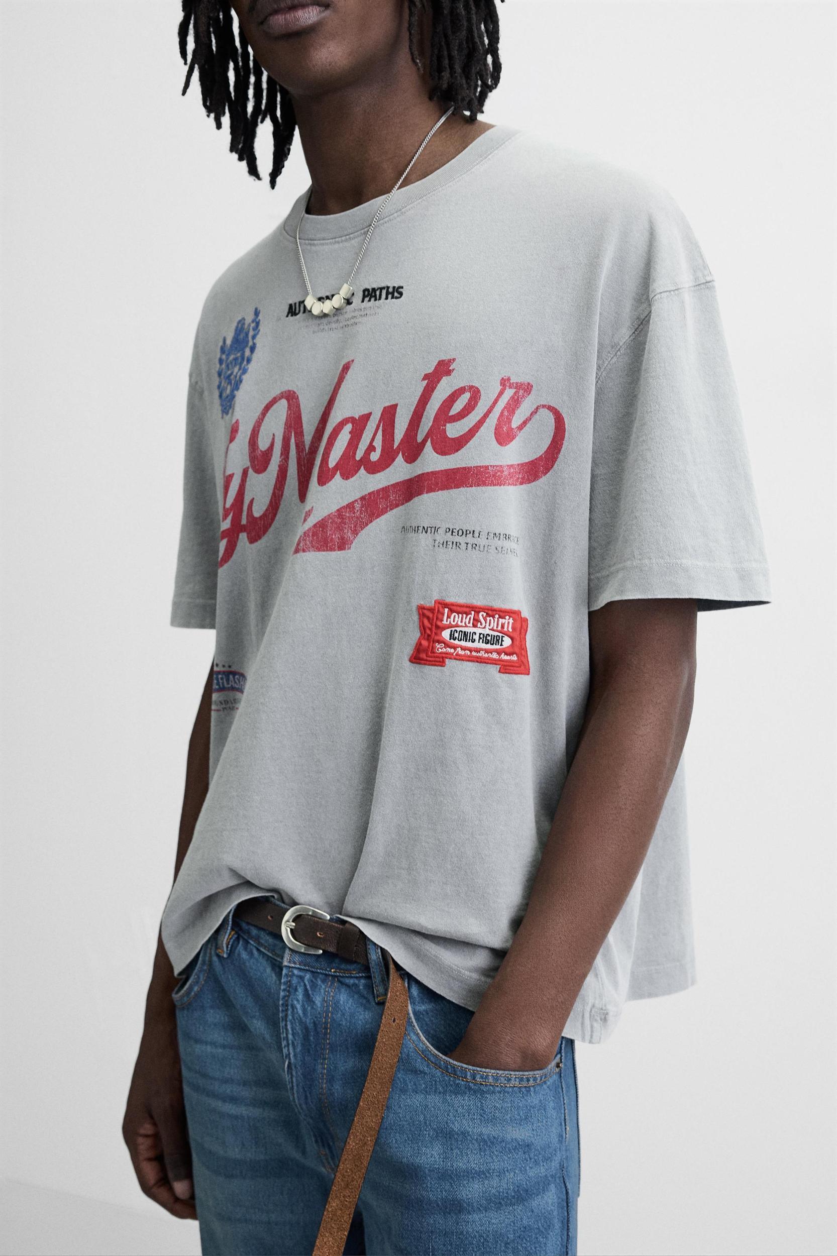 WASHED T-SHIRT WITH EMBROIDERY Product Image