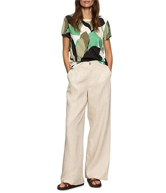 Sanctuary The Perfect Tee Abstract Print Crew Neck Short Sleeve Top Product Image