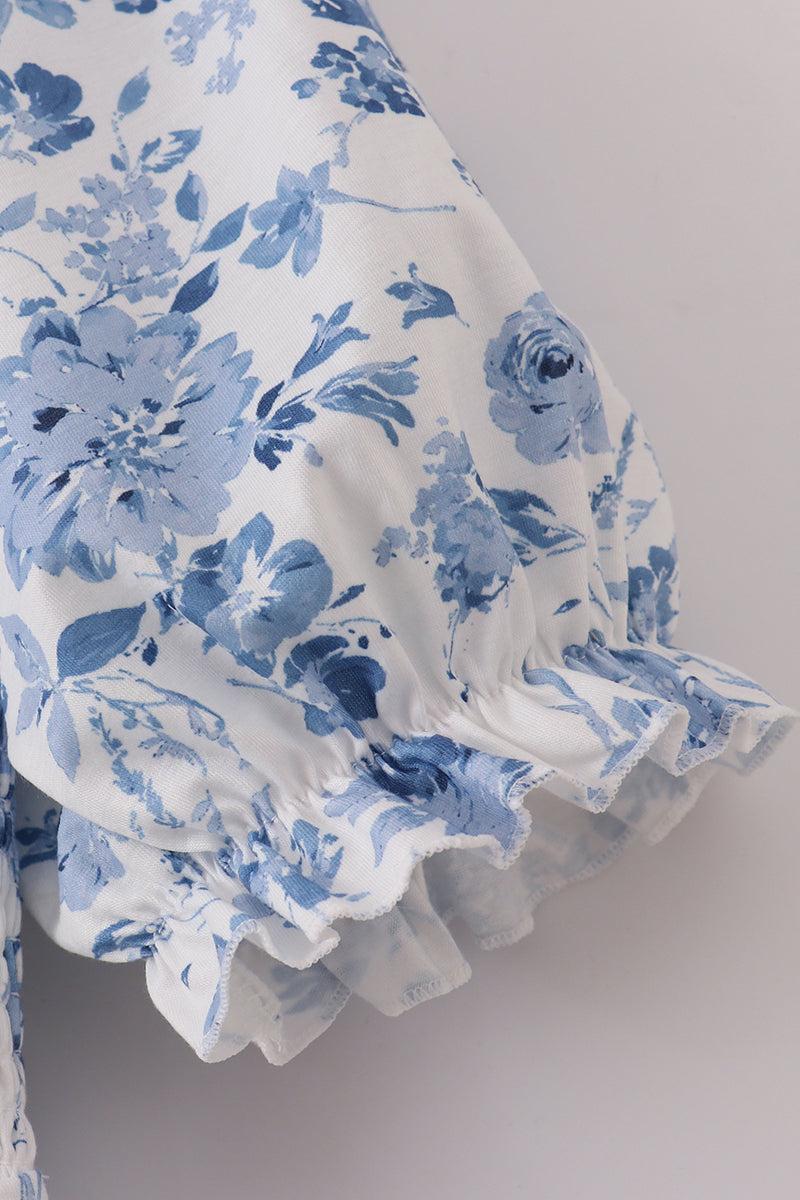 Bow applique print mom&me dress Product Image