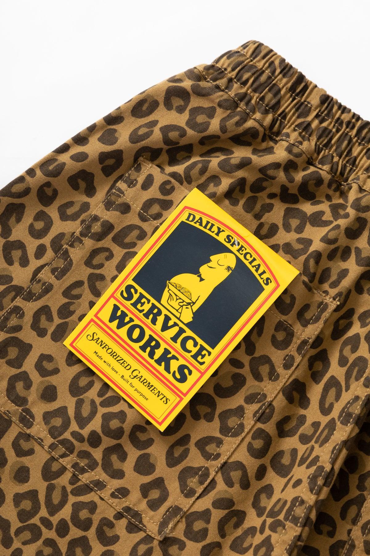 Patterned Chef Shorts - Leopard Product Image