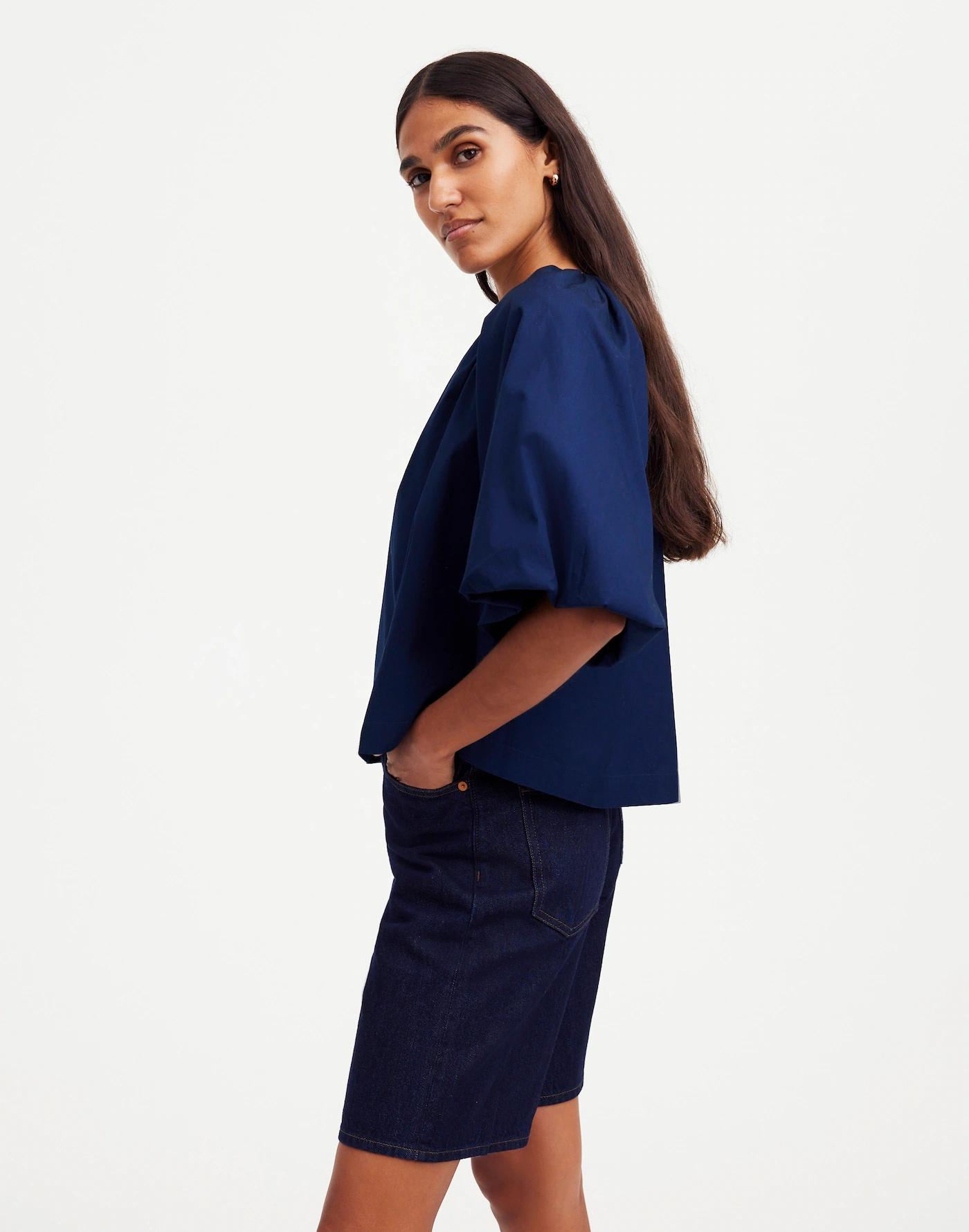 Bubble-Sleeve Top in Poplin Product Image