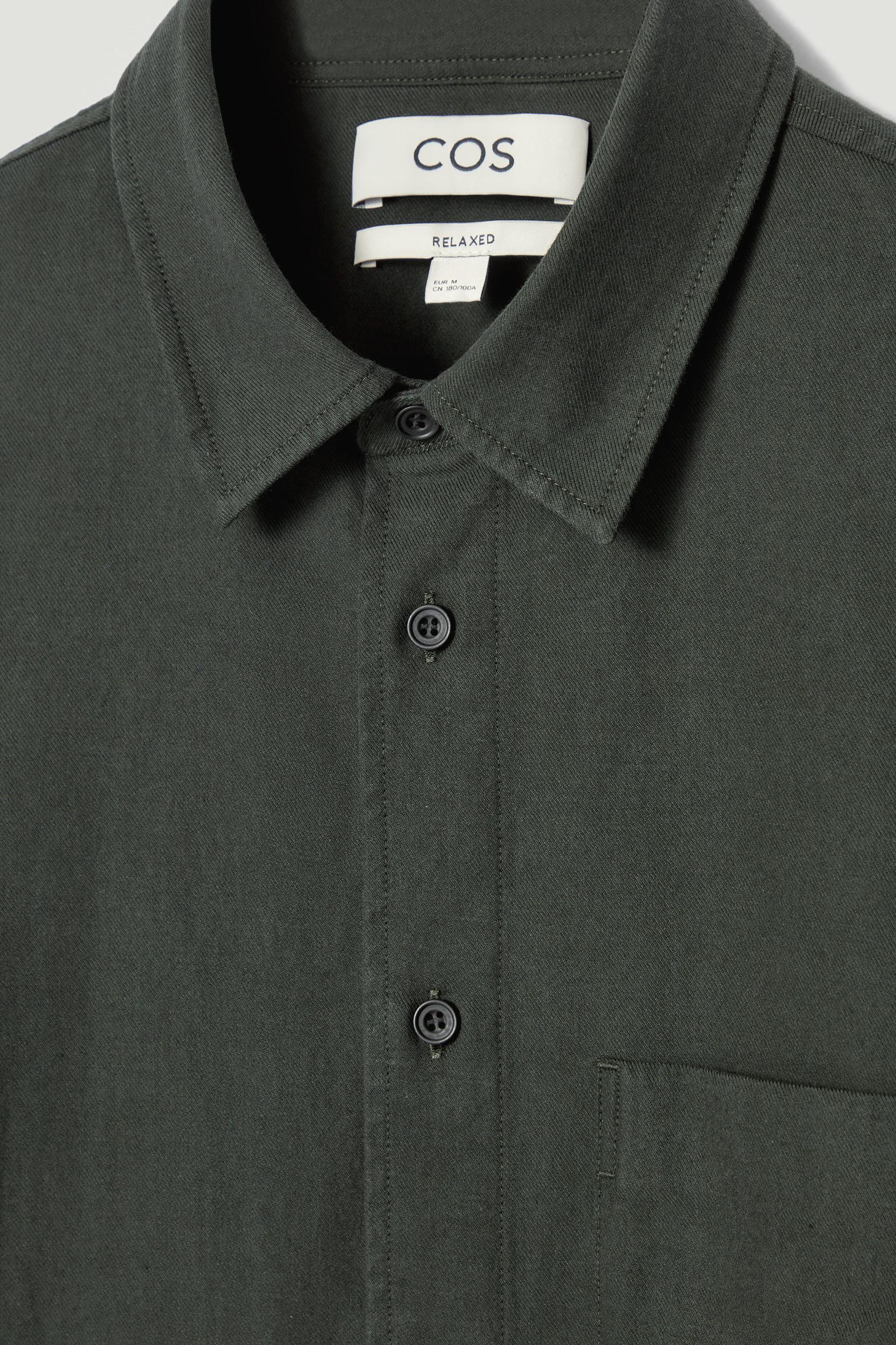 Mens SECONDSKIN Leather Full-Zip Overshirt Product Image