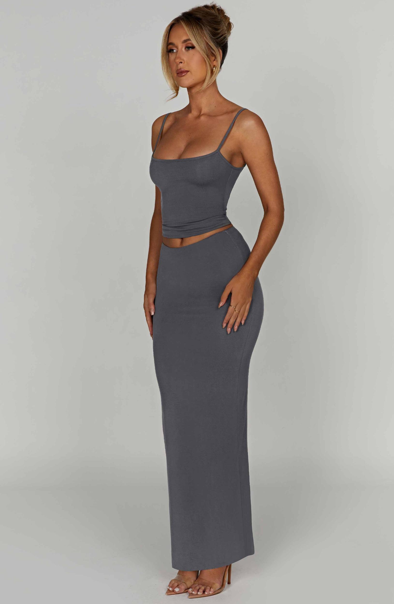 Yazmin Maxi Skirt - Charcoal Product Image