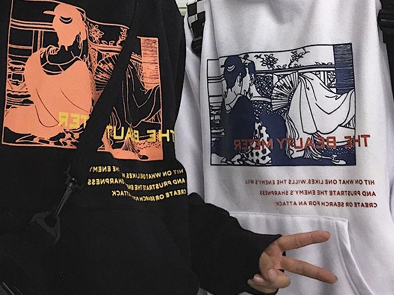 Couple Matching Printed Hoodie Product Image