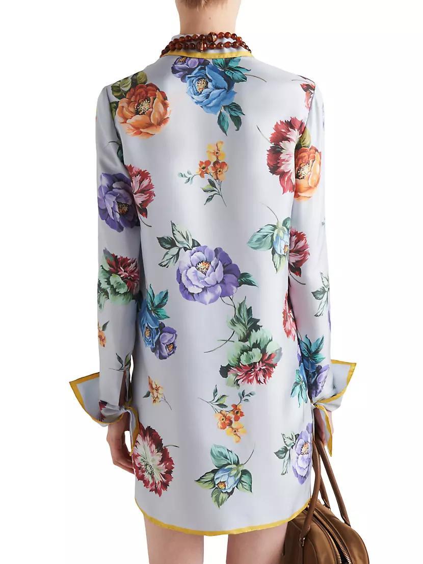 Printed Silk Twill Mini-Dress Product Image