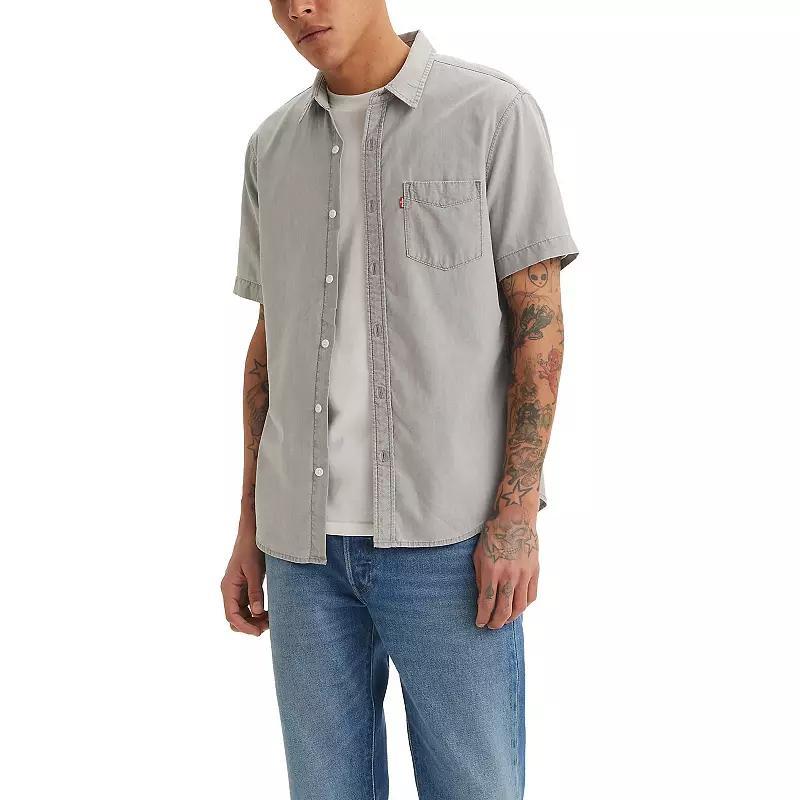 Men's Levi's® Classic Standard Fit Short Sleeve Shirt, Size: Small, Deja Vu Blue Product Image