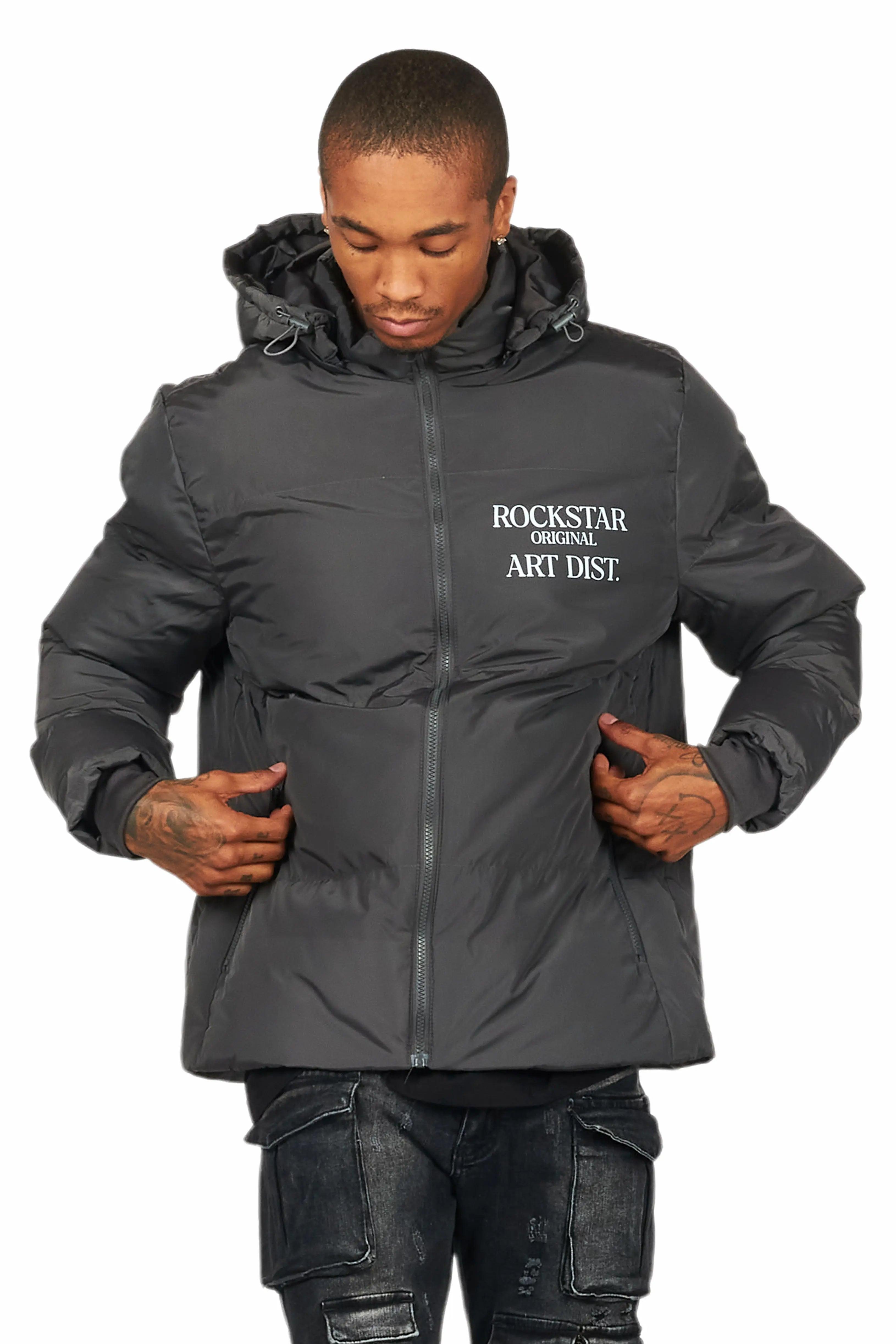 Briggs Charcoal Graphic Puffer Male Product Image