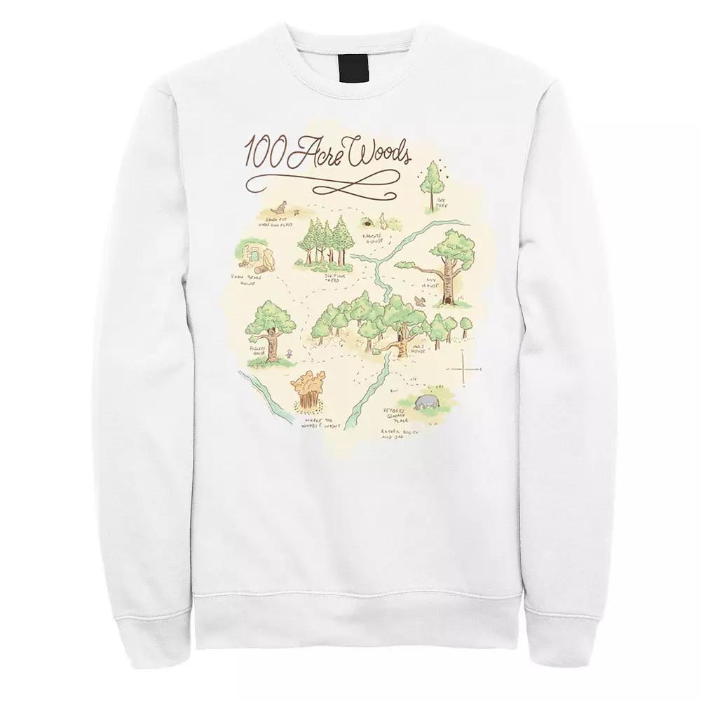 Disney's Winnie The Pooh 100 Acre Woods Map Men's Sweatshirt,  Product Image