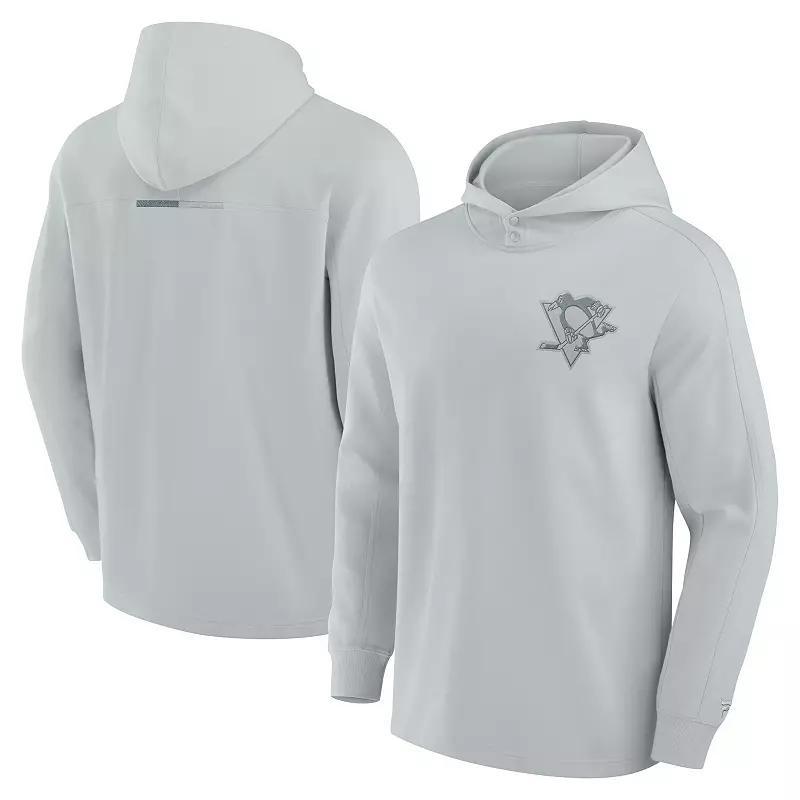 Men's Fanatics Signature Gray Pittsburgh Penguins Elements Lightweight Tri-Blend Fleece Hoodie, Adult Unisex,  Product Image