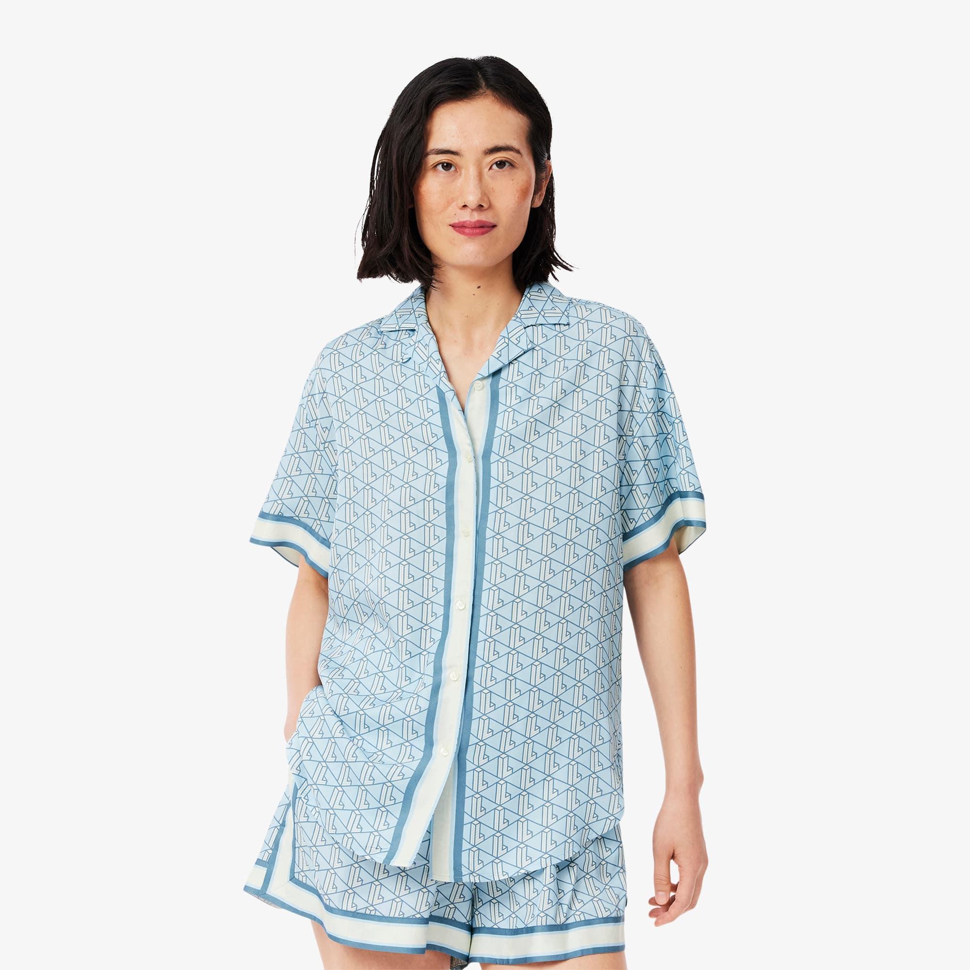 Oversized Monogram Print Shirt Product Image