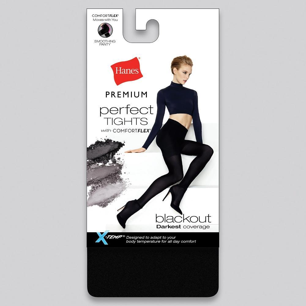 Hanes Premium Womens Blackout Tights - Black Product Image