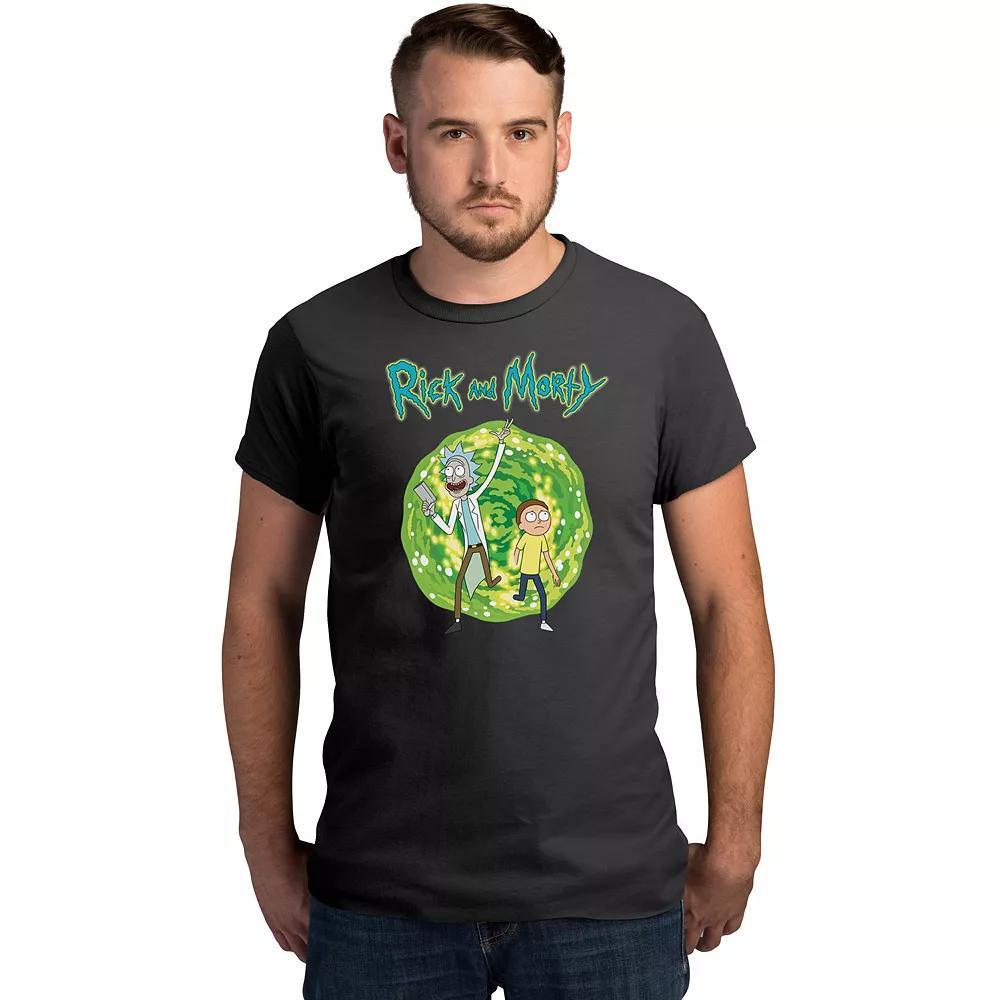Men's Rick and Morty Portal Tee, Size: Medium, Grey Product Image
