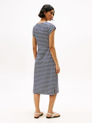 Stripe Side-Knot Midi Dress Product Image