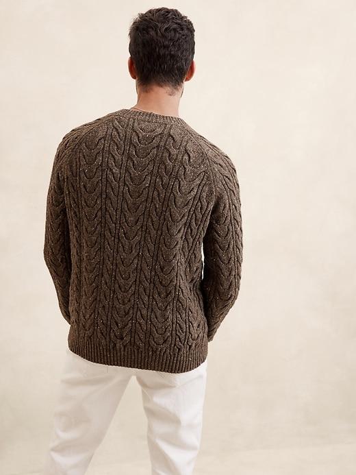 Tweed Cable Sweater Product Image