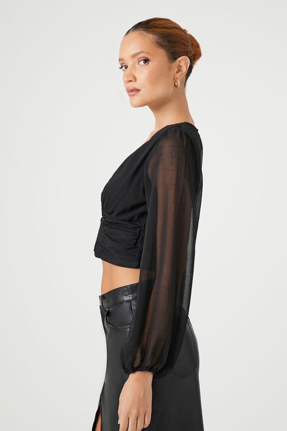 Peasant-Sleeve Crop Top | Forever 21 Product Image