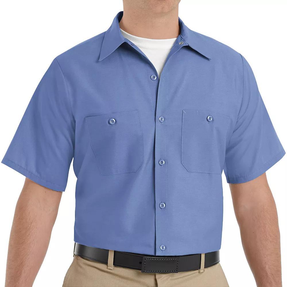 Men's Red Kap Classic Fit Industrial Button Down Work Shirt, Size: XXL, Green Blue Product Image